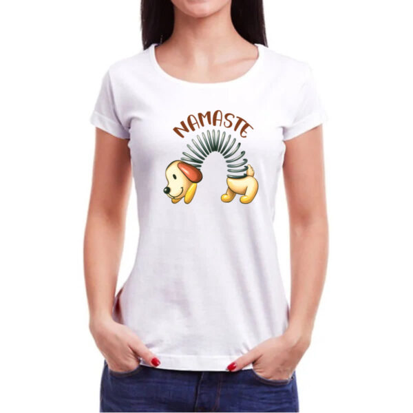 Camiseta Baby Look Cachorro Mola Namaste - Imagem 3