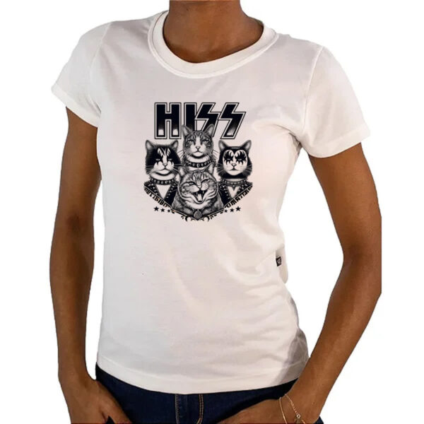 Camiseta Baby Look HISS Gatos do Rock - Imagem 4