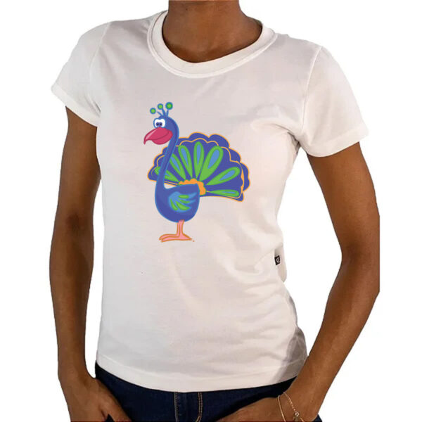 Camiseta Baby Look Cute Pavao - Imagem 4