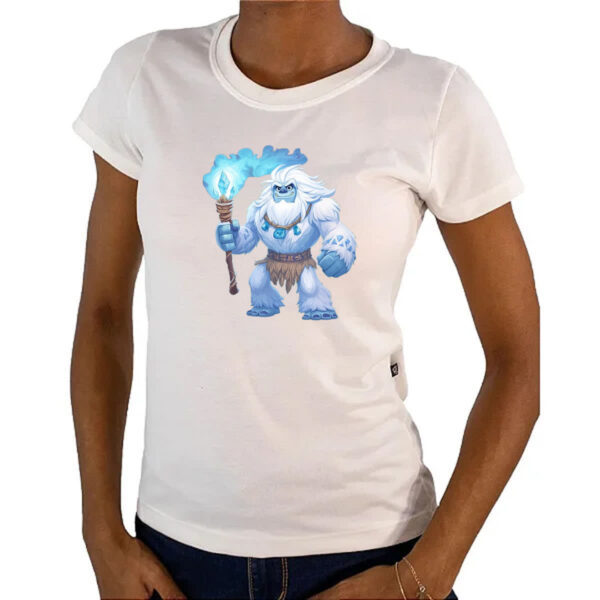 Camiseta Baby Look Yeti cute inverno - Imagem 4