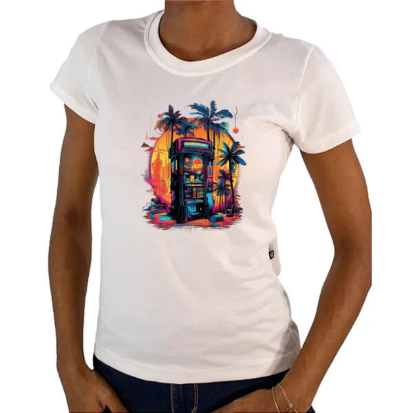 Camiseta Baby Look Vintage Jukeboxes - Imagem 4