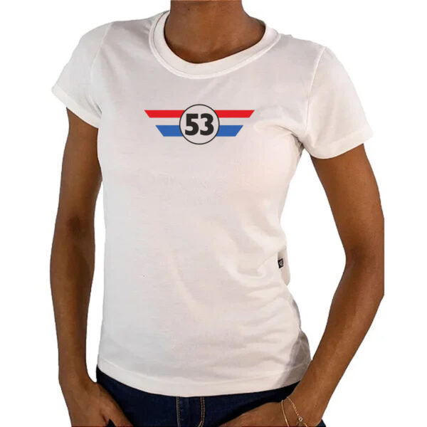 Camiseta Baby Look Herbie logo peitoral - Imagem 4