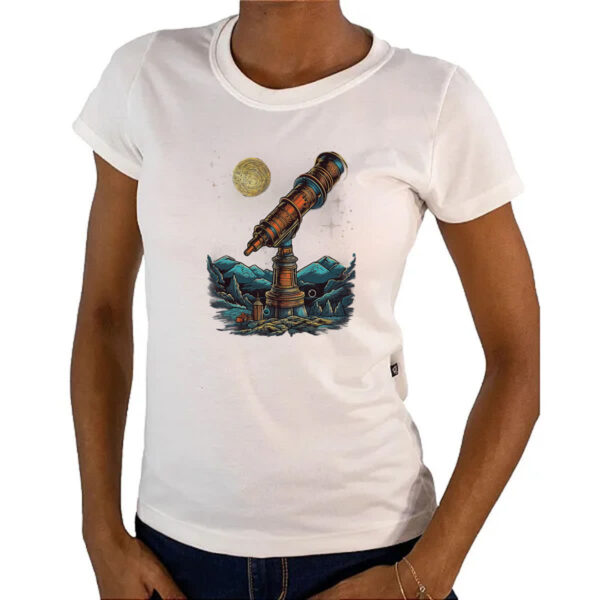 Camiseta Baby Look Vintage Telescopio - Imagem 4
