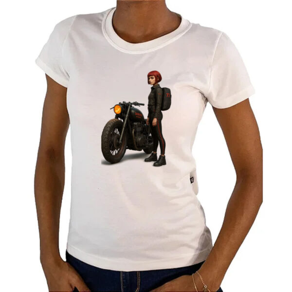 Camiseta Baby Look Aventureira de guerra - Imagem 4