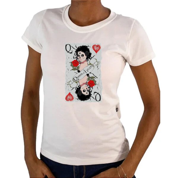 Camiseta Baby Look Carta Rainha Catrina - Imagem 4