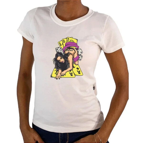 Camiseta Baby Look Diva do baralho - Imagem 4