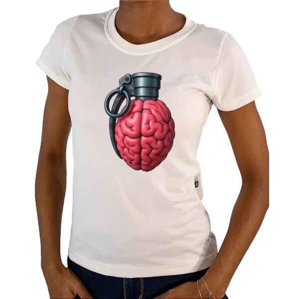 Camiseta Baby Look Cerebro granada - Imagem 4