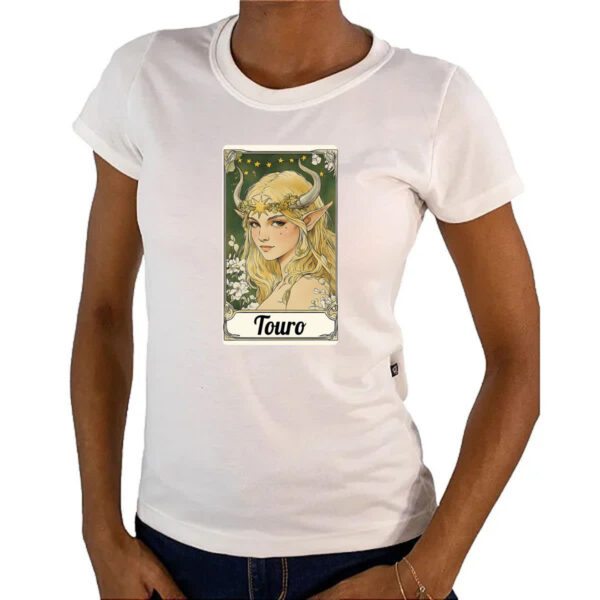 Camiseta Baby Look Carta Taro Signo Touro - Imagem 4