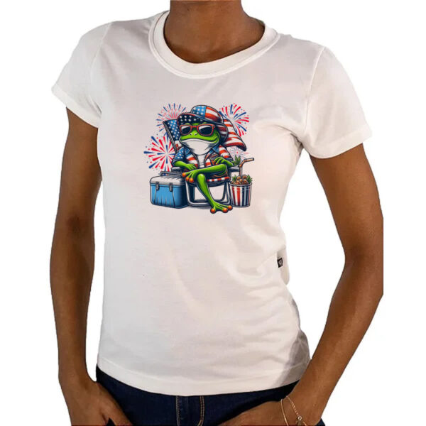 Camiseta Baby Look Sapo Independencia EUA - Imagem 4