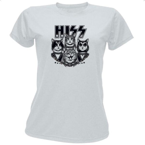 Camiseta Baby Look HISS Gatos do Rock