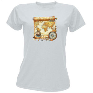 Camiseta Baby Look Mapa travel art
