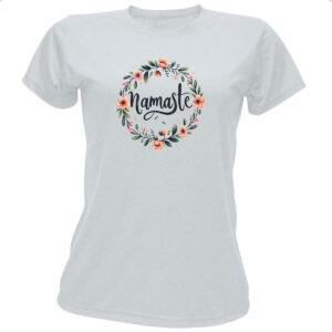 Camiseta Baby Look Namaste Coroa de Flores