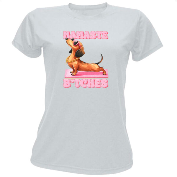 Camiseta Baby Look Namaste Dachshund