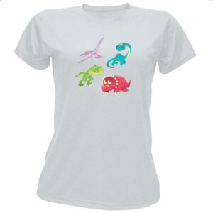 Camiseta Baby Look Cute dinossauros