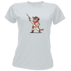 Camiseta Baby Look Gato Cowboy