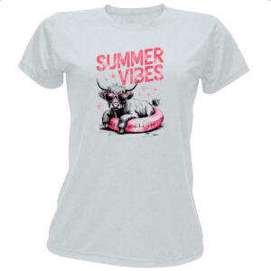 Camiseta Baby Look Vaquinha Summer Vibes