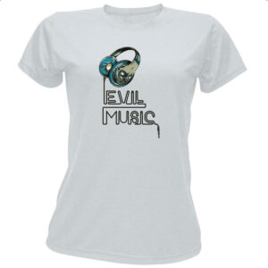 Camiseta Baby Look Evil Music