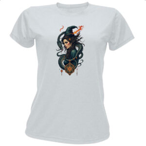 Camiseta Baby Look Feiticeira e a serpente