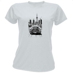 Camiseta Baby Look Cadillac manga art line