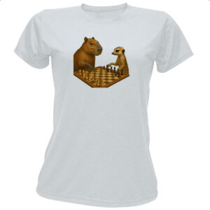 Camiseta Baby Look Xadrez Capivara vs Suricato