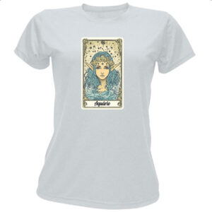 Camiseta Baby Look Carta Taro Signo Aquario