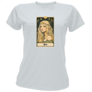 Camiseta Baby Look Carta Taro Signo Libra