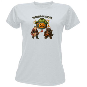 Camiseta Baby Look Tocando o terror