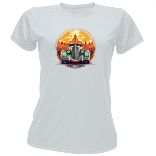Camiseta Baby Look Vintage Carro Classico 01