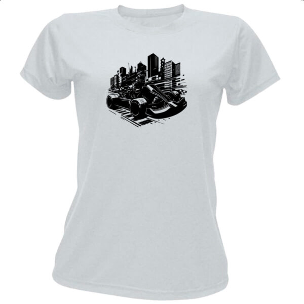 Camiseta Baby Look Carrinho Kart Urbano