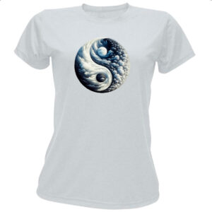 Camiseta Baby Look Yin Yang Nuvens