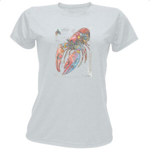 Camiseta Baby Look Lagosta Mecanica Interna Cyberpunk