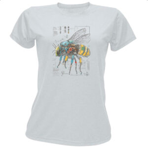 Camiseta Baby Look Mosca Mecanica Interna Cyberpunk