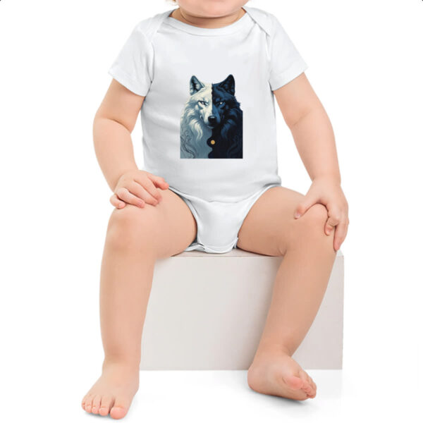 Body infantil Lobo Yin-yang - Imagem 2