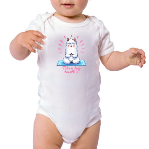 Body infantil Lhama Take a deep breath - Imagem 3