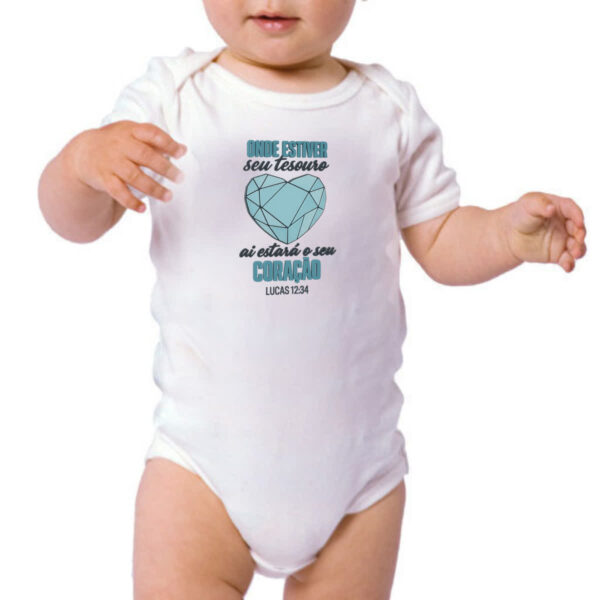 Body infantil Gospel seu tesouro Lucas 12-34 - Imagem 3