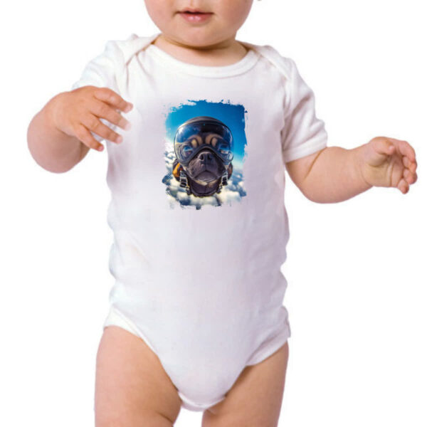 Body infantil Pug paraquedista - Imagem 3