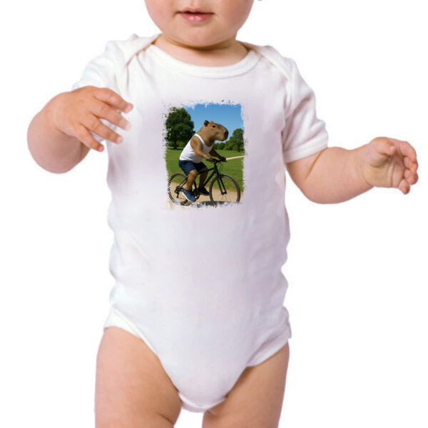 Body infantil Capivara de bicicleta - Imagem 3