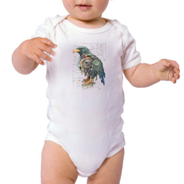 Body infantil Aguia Mecanica Interna Cyberpunk - Imagem 3
