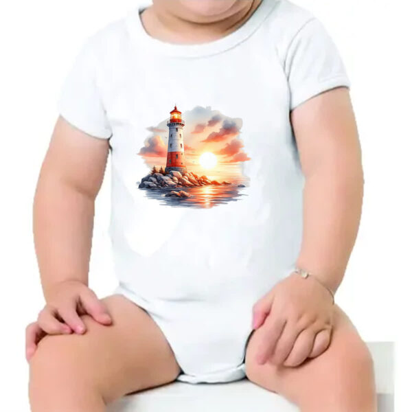 Body infantil Farol travel art - Imagem 4