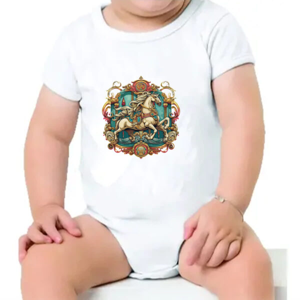 Body infantil Vintage Carrossel - Imagem 4