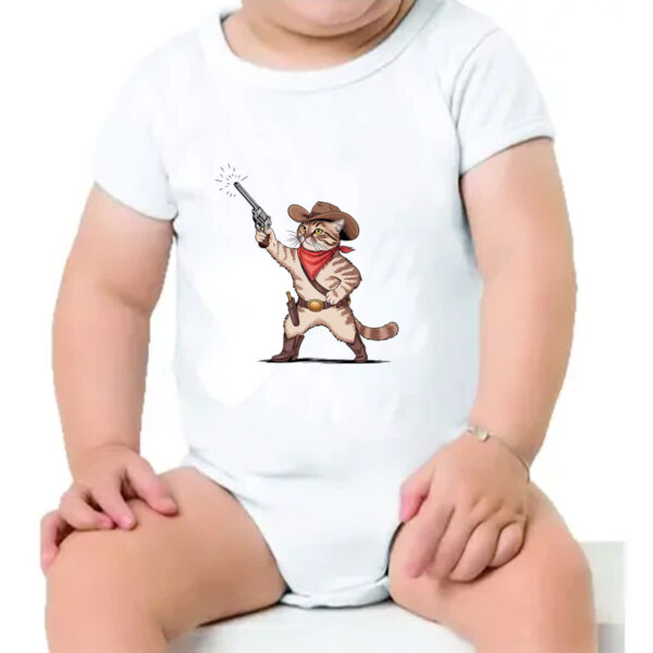 Body infantil Gato Cowboy - Imagem 4