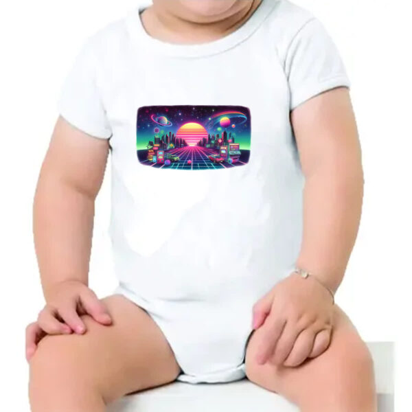 Body infantil Nostalgia anos 80 neon - Imagem 4