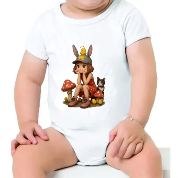 Body infantil Menina Cute Cogumelos - Imagem 4