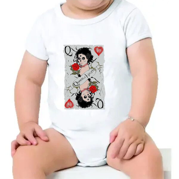 Body infantil Carta Rainha Catrina - Imagem 4