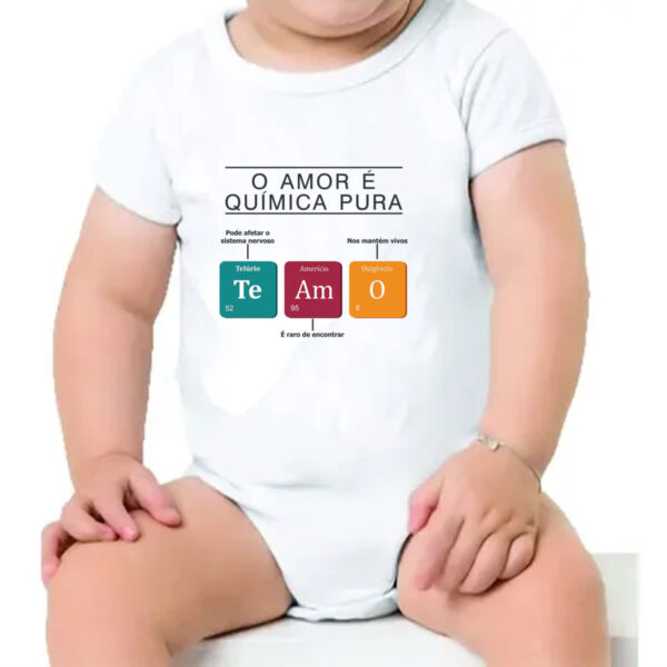 Body infantil Amor quimica pura - Imagem 4