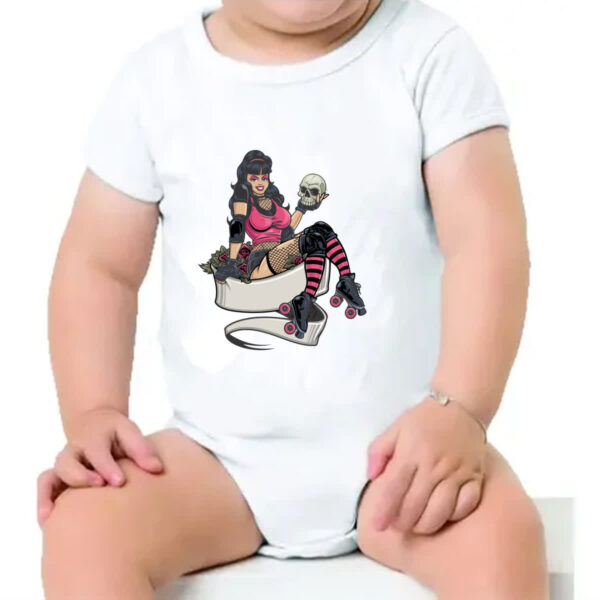 Body infantil Patinadora com cranio - Imagem 4