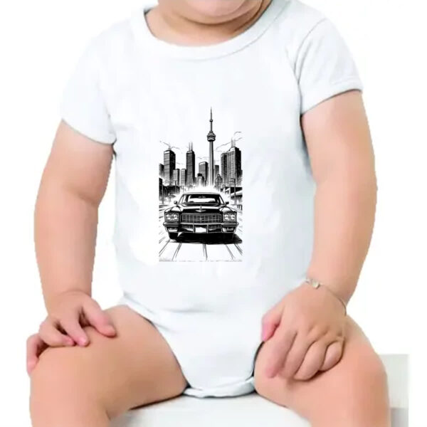Body infantil Cadillac manga art line - Imagem 4