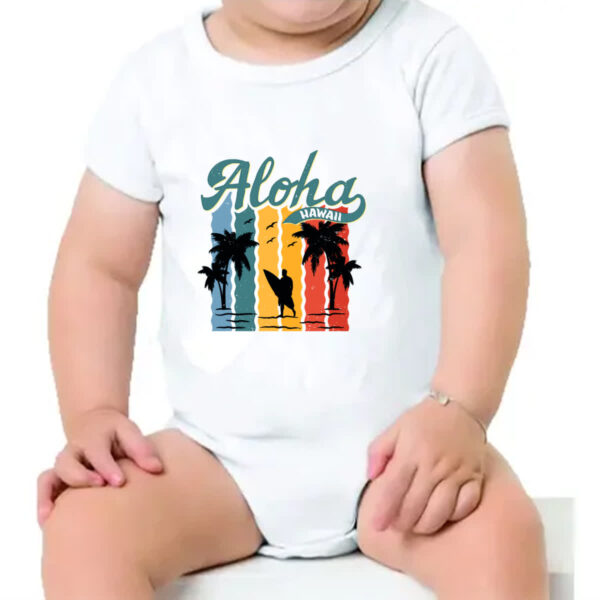Body infantil Aloha Hawaii Vintage Style - Imagem 4