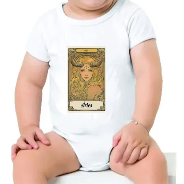 Body infantil Carta Taro Signo Aries - Imagem 4
