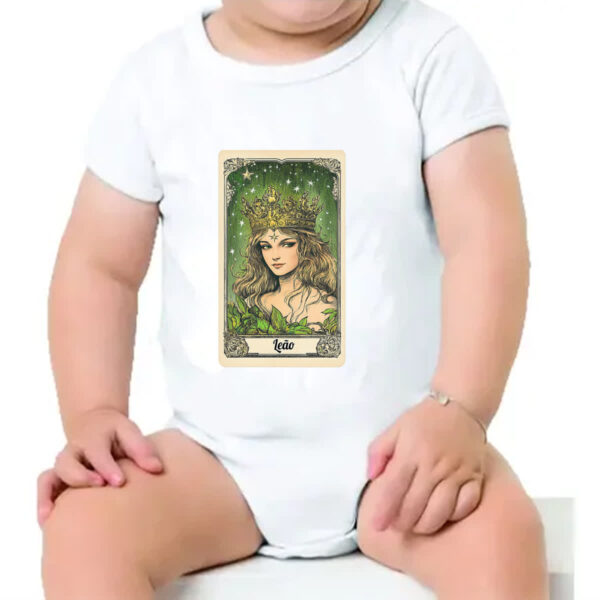 Body infantil Carta Taro Signo Leao - Imagem 4